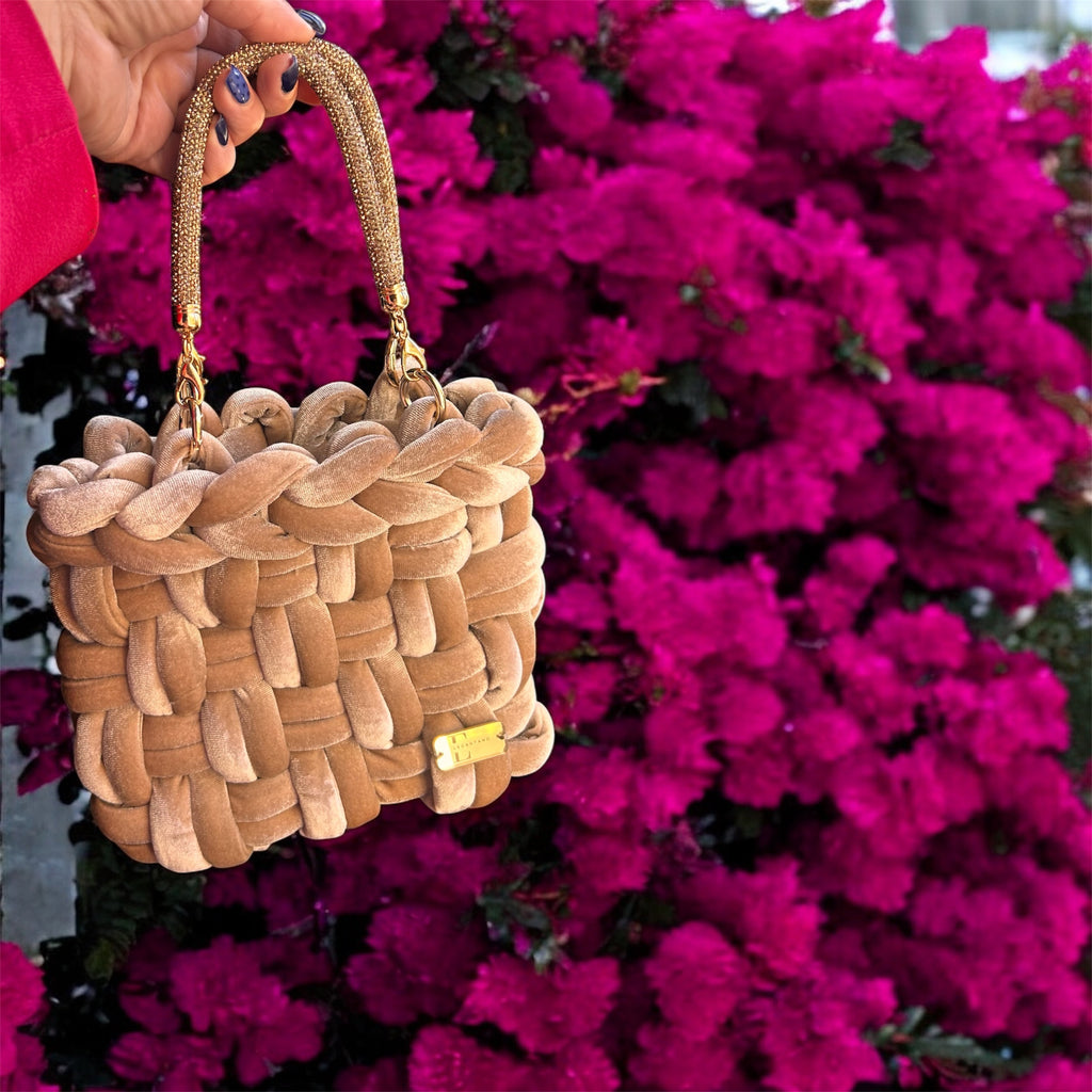 Veloura✨ Luxury Velvet Woven Handbag