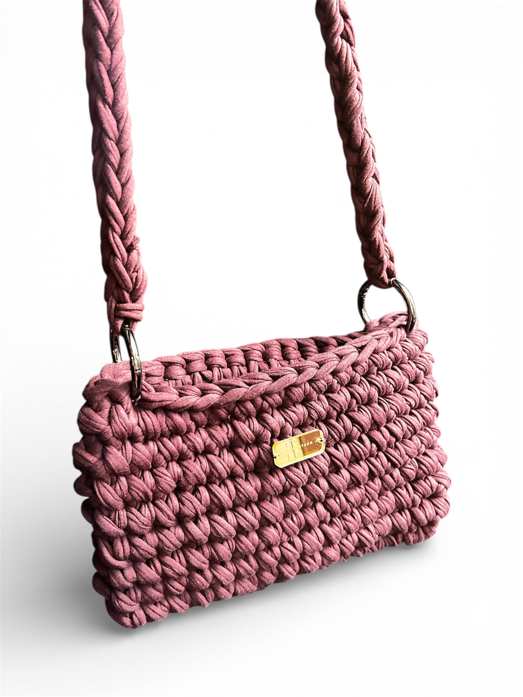 ALMA Plum Sculptural Shoulder Bag | Elegantano