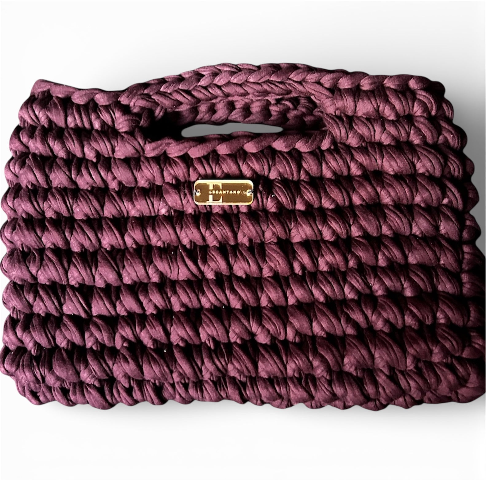 AMAR Plum Sculptural Handbag | Elegantano