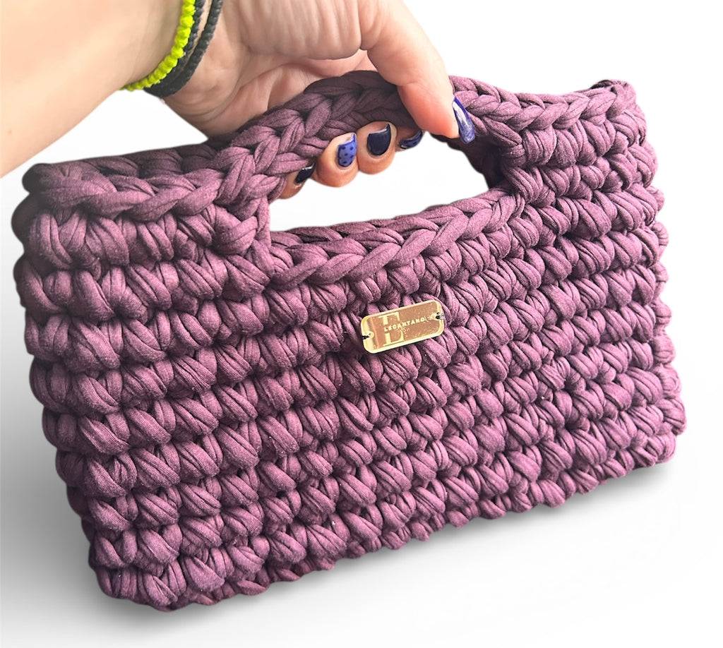 AMAR Plum Sculptural Handbag | Elegantano