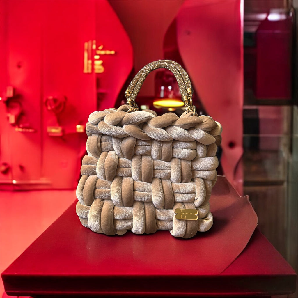 Veloura✨ Luxury Velvet Woven Handbag